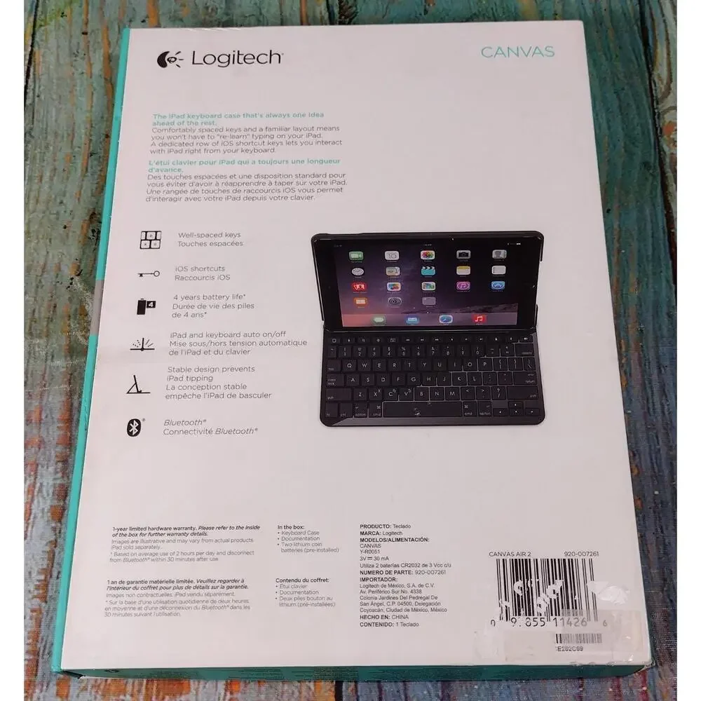 Logitech CANVAS Keyboard Case for iPad Air 2 - OPEN‎ BOX